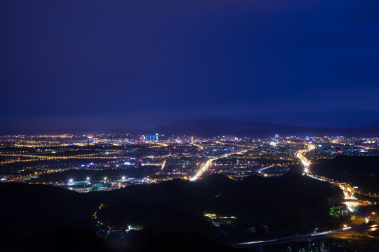 夜景 城市 义乌