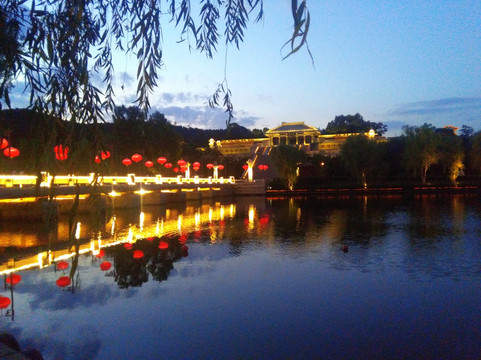 轩辕庙印池夜景