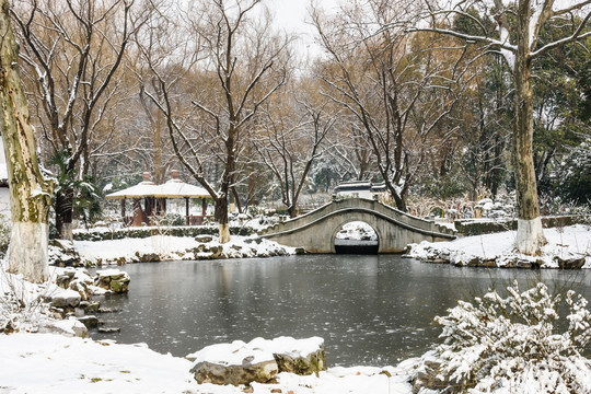 明孝陵景区雪景