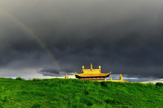 索格藏寺上的彩虹