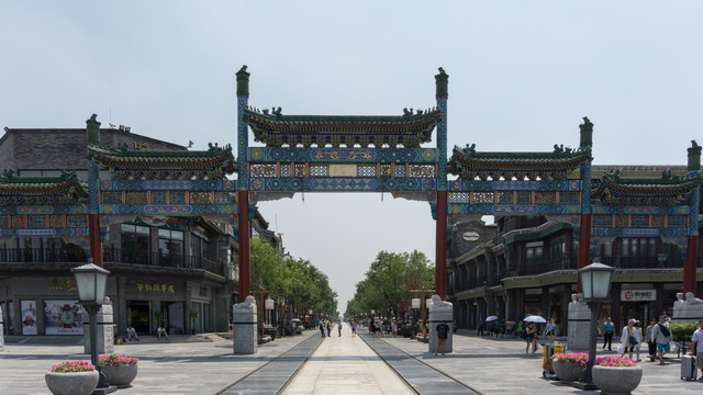 前门大街 北京街景 步行街 街