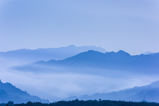 复兴村茶山 云海日出