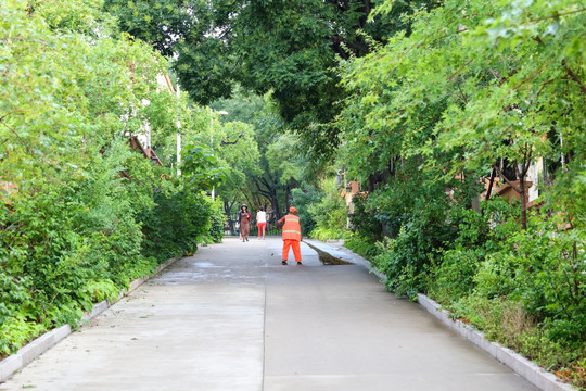 道路清洁 保洁员 扫马路