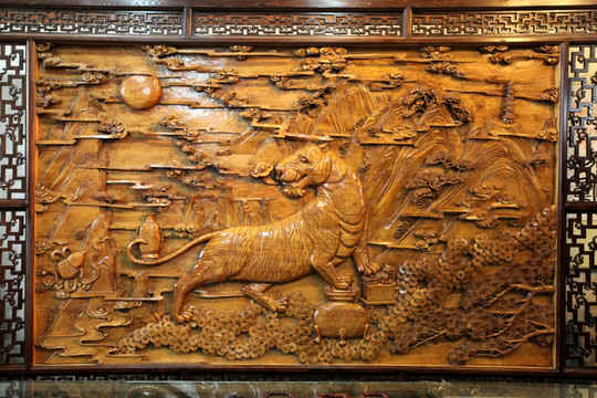 南京 瞻园 雕刻 木雕 雕刻艺