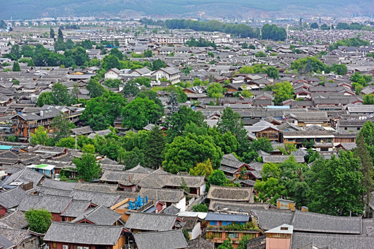 束河古镇 束河全景