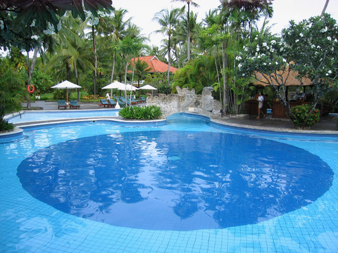 巴厘岛旅游 游泳池