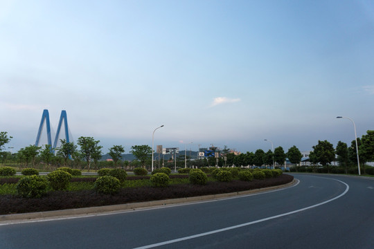 城市绿化迎客大桥公园建筑
