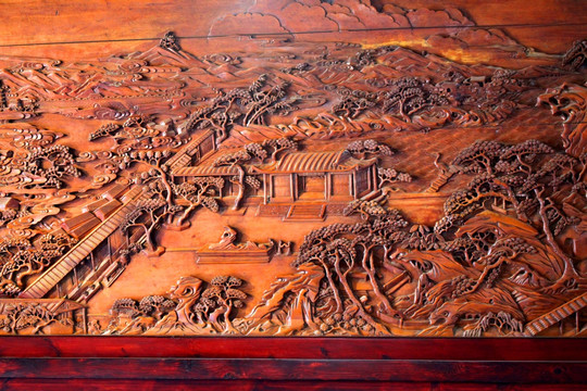 南京 瞻园 雕刻 木雕