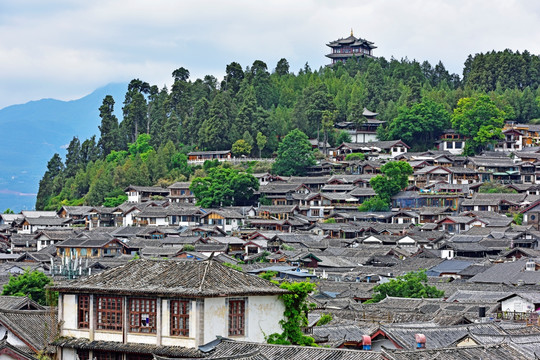 丽江全景 丽江古城全貌