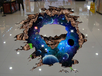 3D地板画星空地板画