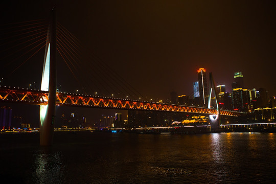 重庆千斯门大桥夜景