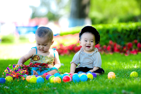 微笑的婴幼儿摄影