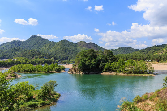 楠溪江狮子岩 山水风光