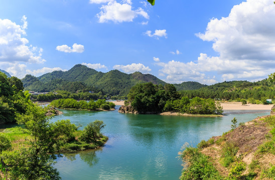 楠溪江山水全景