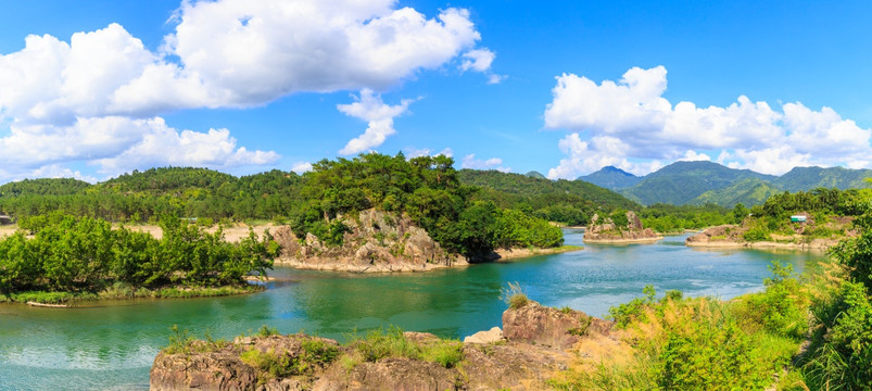 楠溪江山水全景