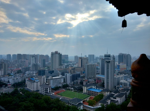 常州天宁寺宝塔鸟瞰