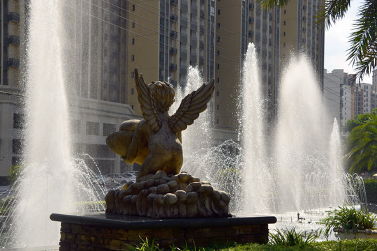 欧式园林 喷泉雕塑 天使塑像