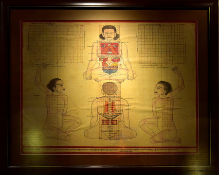 藏医唐卡  人体解剖的度量