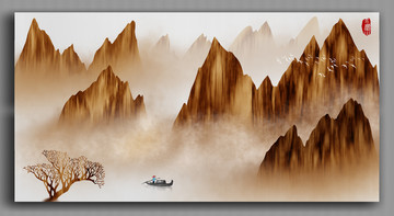 水墨山水画