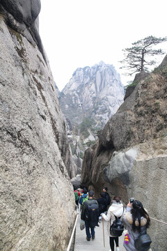 黄山游人