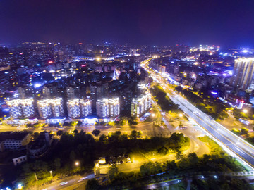 福州金山大桥夜景航拍