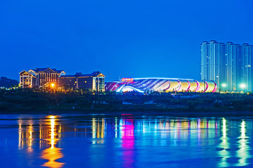 万达茂 邕江 夜景 五象新区