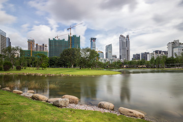 深圳香蜜公园和车公庙商圈建筑群
