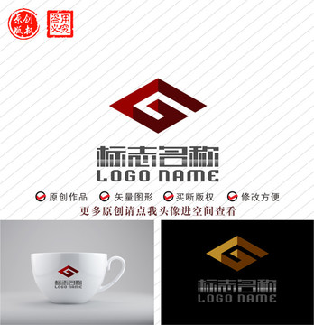 GC字母CG标志G字母logo