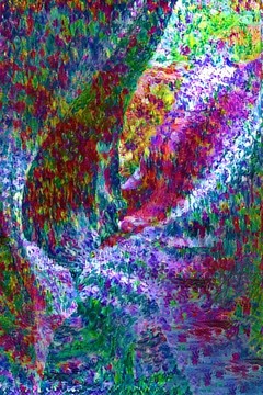 抽象印象派风景画油画室内装饰画