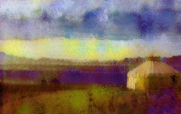 抽象印象派风景画油画室内装饰画