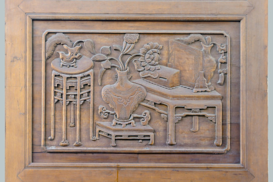 中式门窗 传统木刻图案
