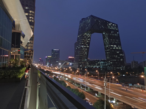 北京东三环中路夜景