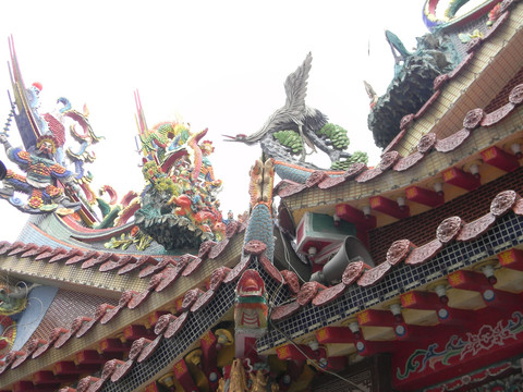 台湾寺庙屋顶装饰