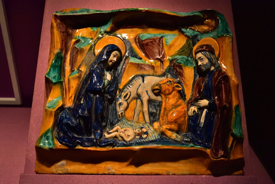 耶稣诞生 陶板
