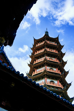 寺院 佛教 传统建筑 鳌柱塔