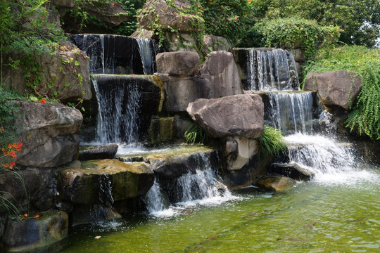 瀑布 山水风光 流水生财