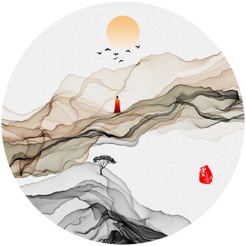 抽象意境水墨画 禅意水墨
