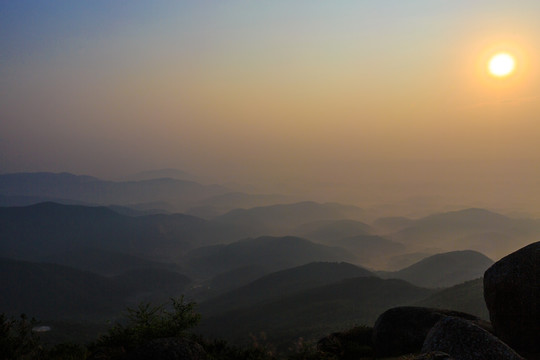 五皇山 日出云海