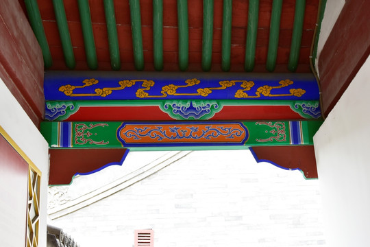 中国传统建筑庭院门厅屋顶