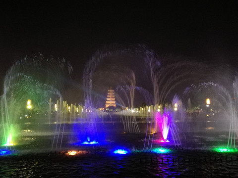 大雁塔北广场夜景