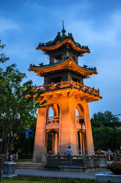 南京和平公园钟楼励士钟塔
