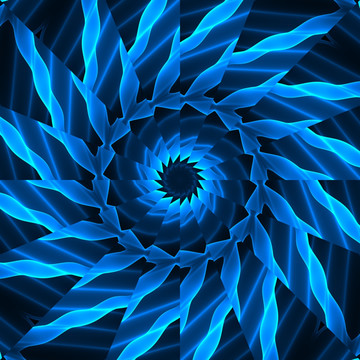 蓝色动感花纹图案