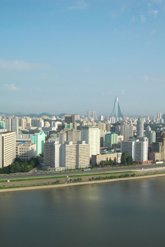 朝鲜平壤天际线景色