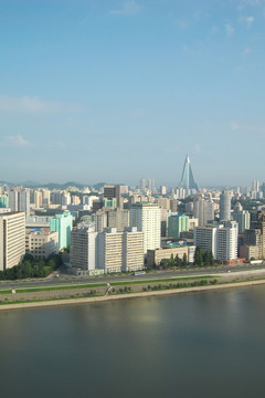 朝鲜平壤天际线景色