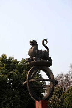 雕塑 狮子 南京 地标