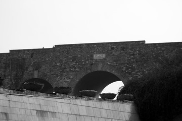 南京老照片 黑白照片 城墙