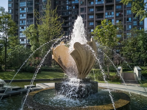 蚌壳珍珠造型雕塑喷泉