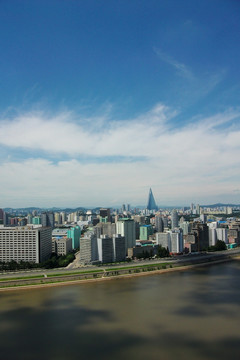 朝鲜平壤天际线景色