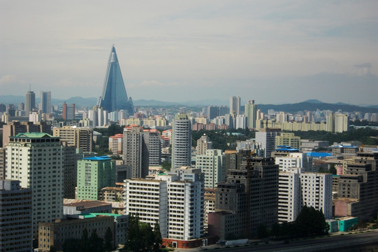 朝鲜平壤天际线景色