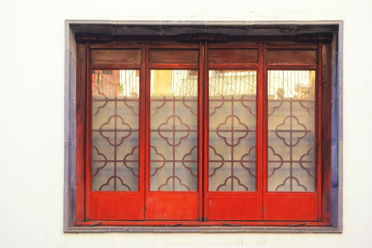 中式复古木窗